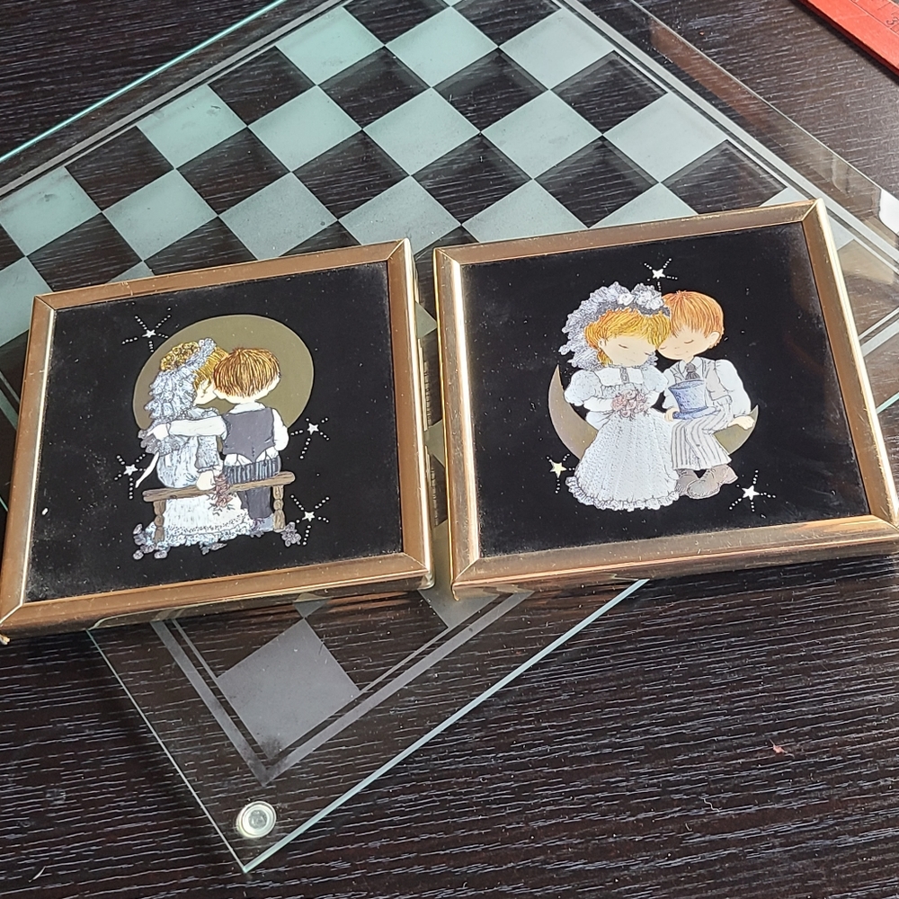 Foil prints bride and groom